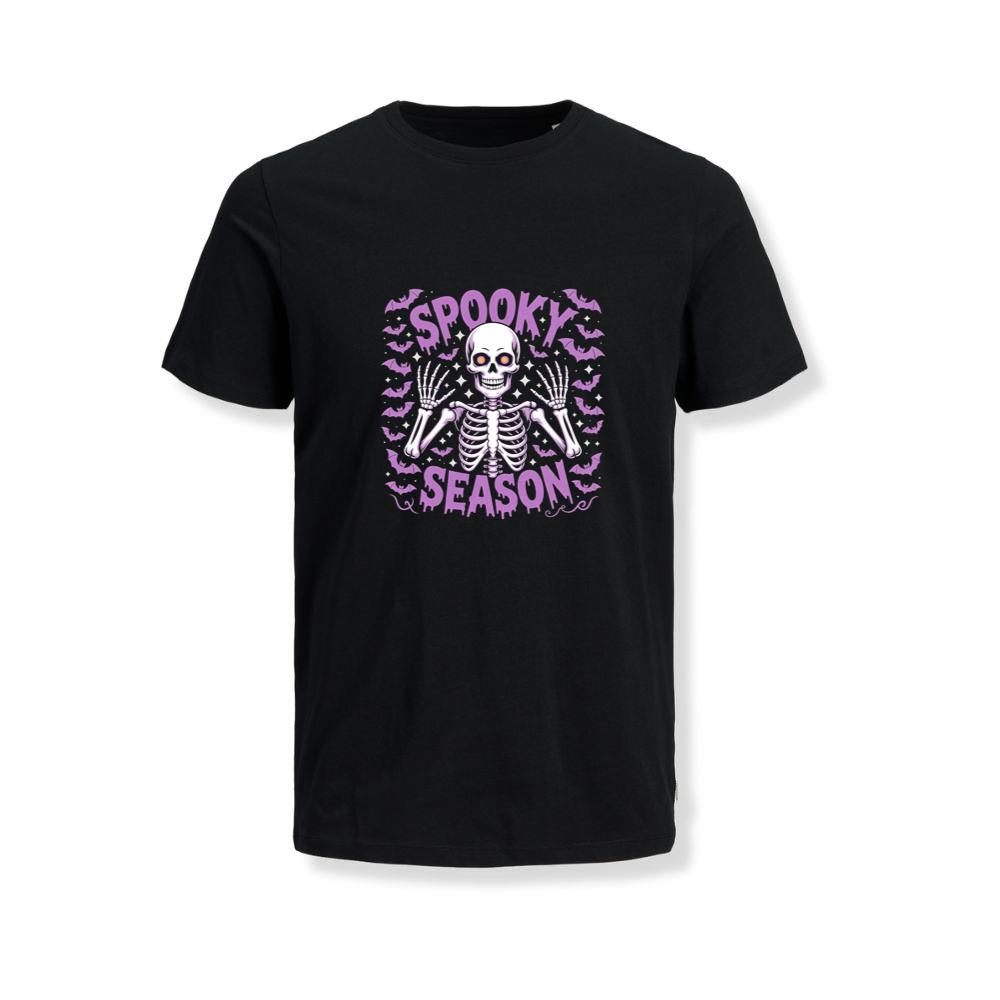 Spooky Season Skeleton Halloween Artwork T-Shirts