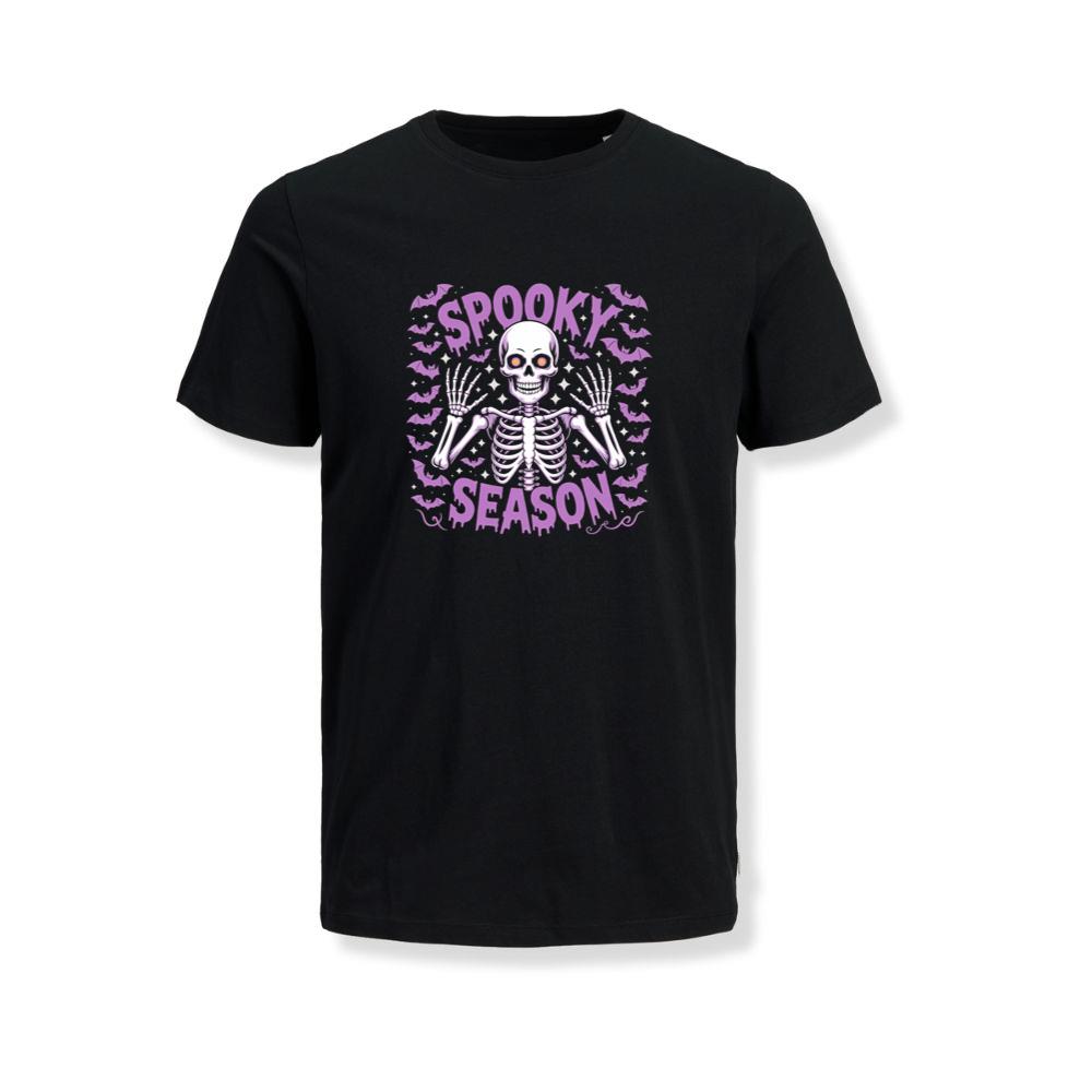 Spooky Season Skeleton Halloween Artwork T-Shirts