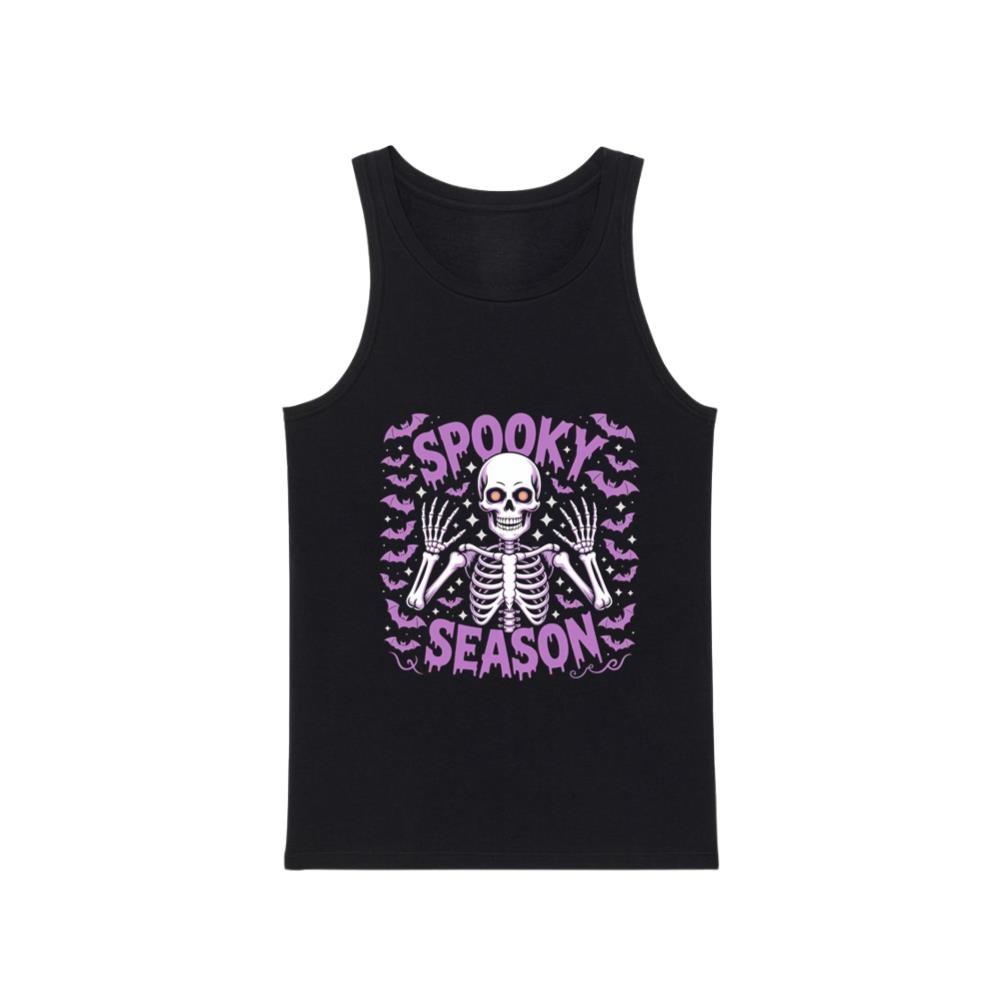 Spooky Season Skeleton Halloween Artwork Tank Top