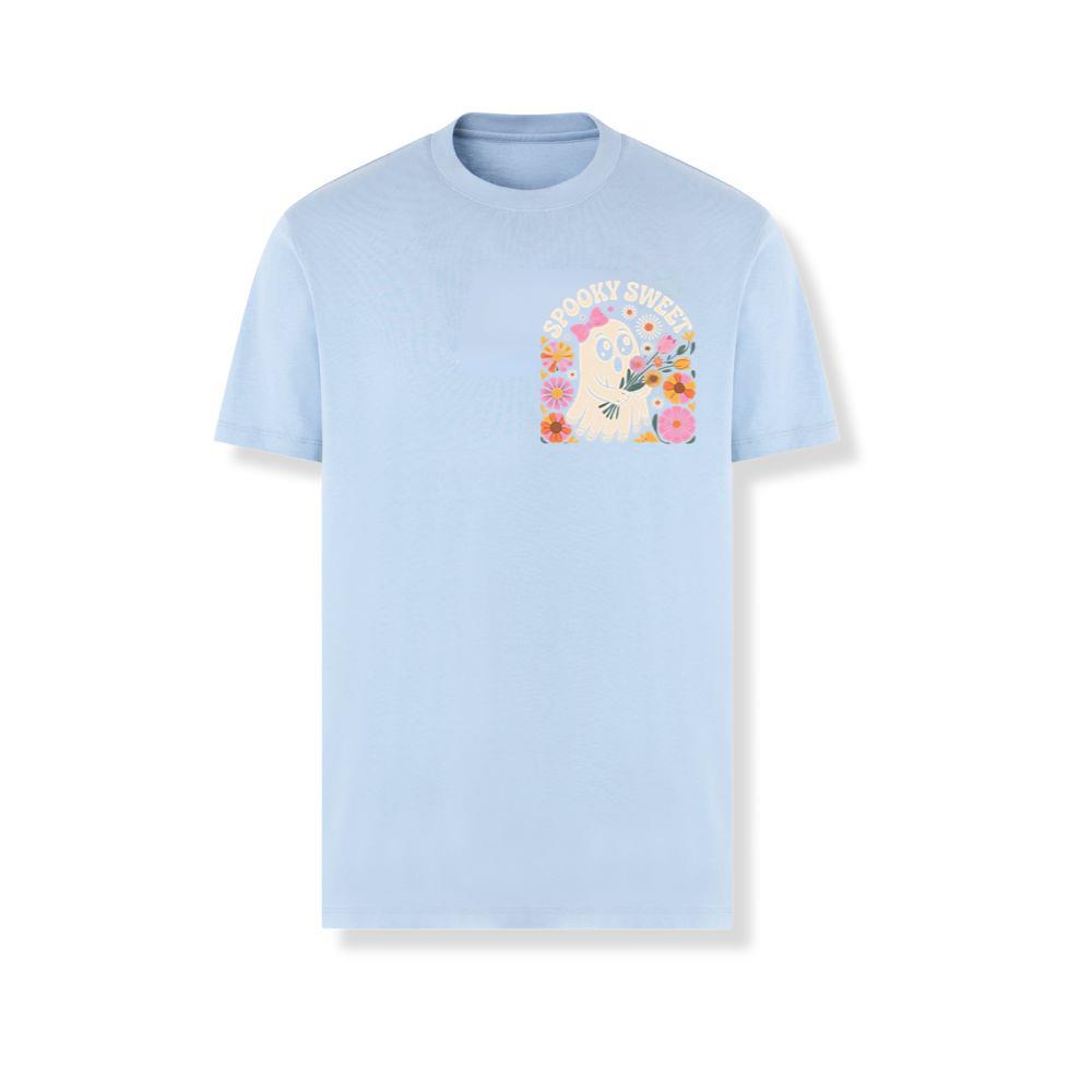 Spooky Sweet Ghost Flower Retro Cartoon Design T-Shirts