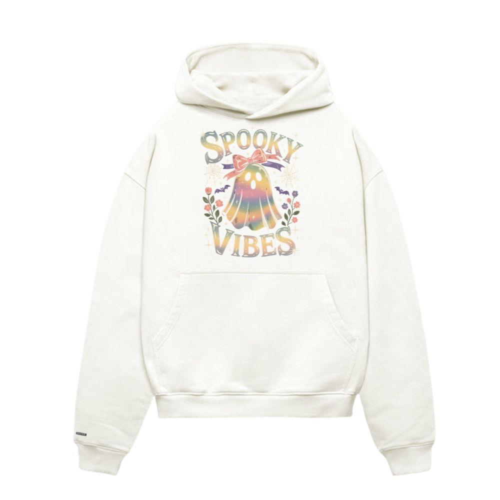 Spooky Vibes Cute Ghost Halloween Hoodie