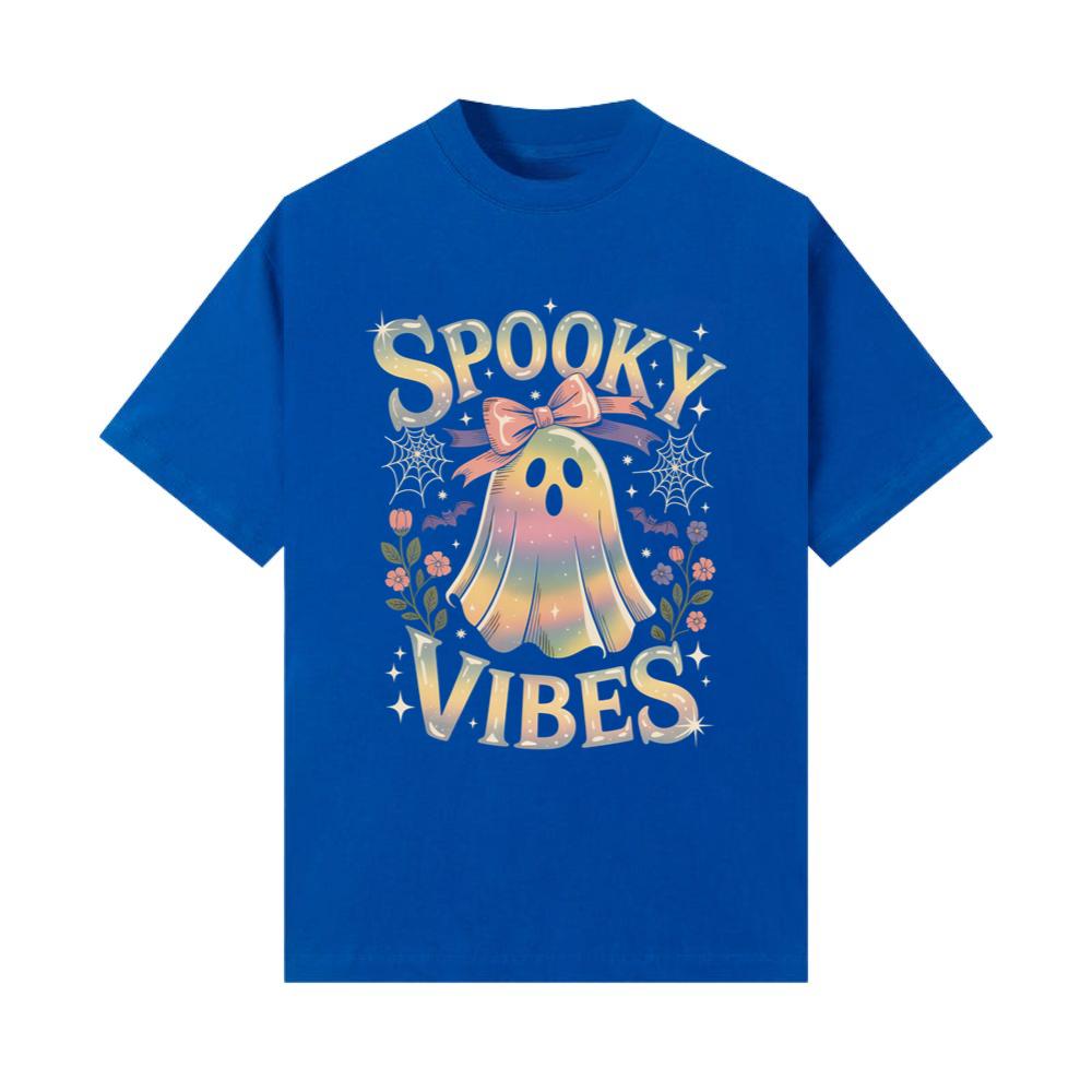 Spooky Vibes Cute Ghost Halloween T-Shirt