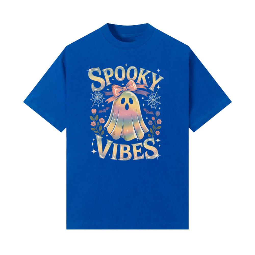 Spooky Vibes Cute Ghost Halloween T-Shirt