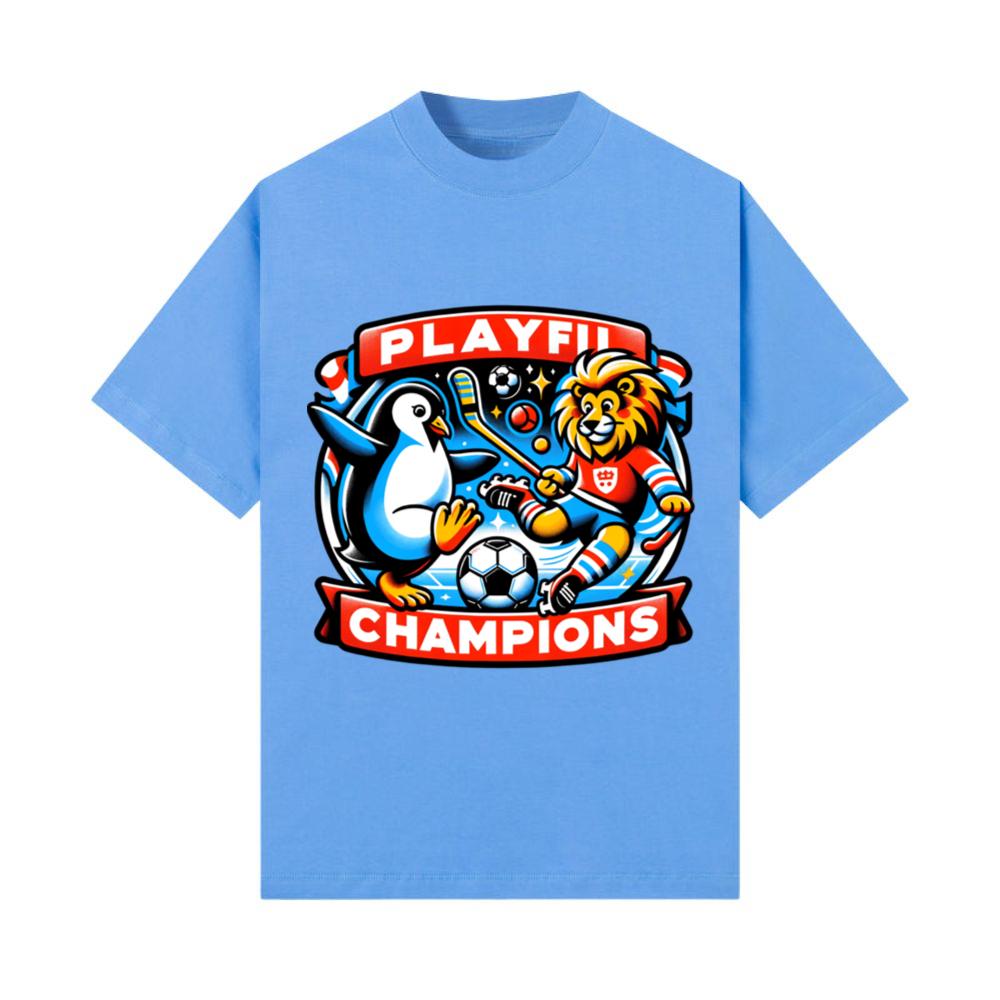 Sporty Animals, Playful Sports Animals T-Shirt