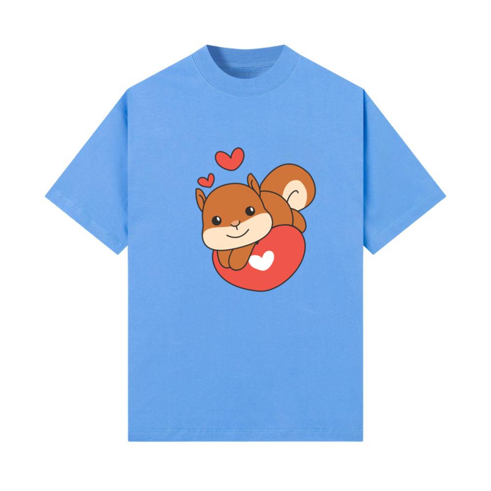 Squirrel For Valentine's Day Cute Animals Hearts T-Shirt