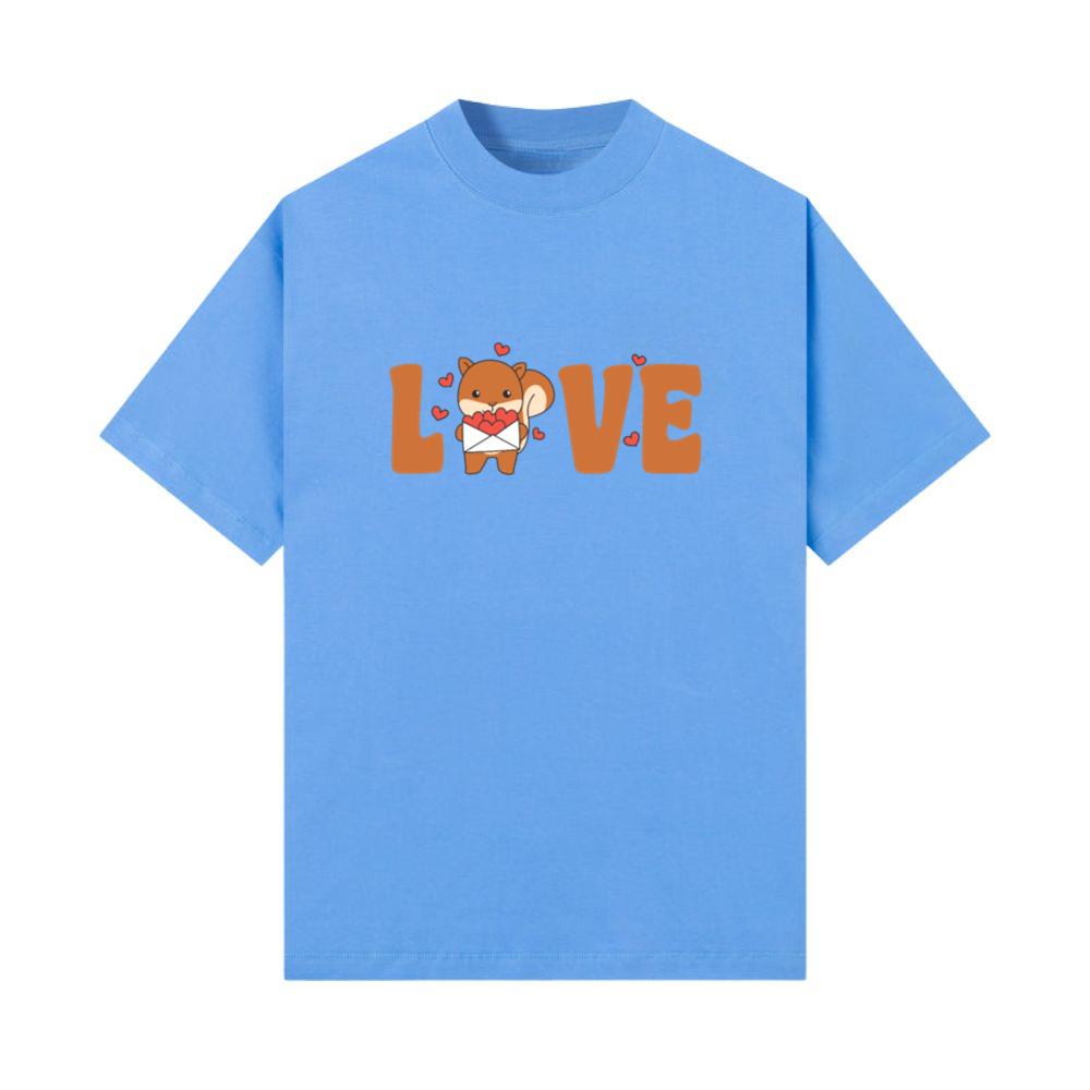 Squirrel For Valentine's Day Cute Animals With T-Shirt