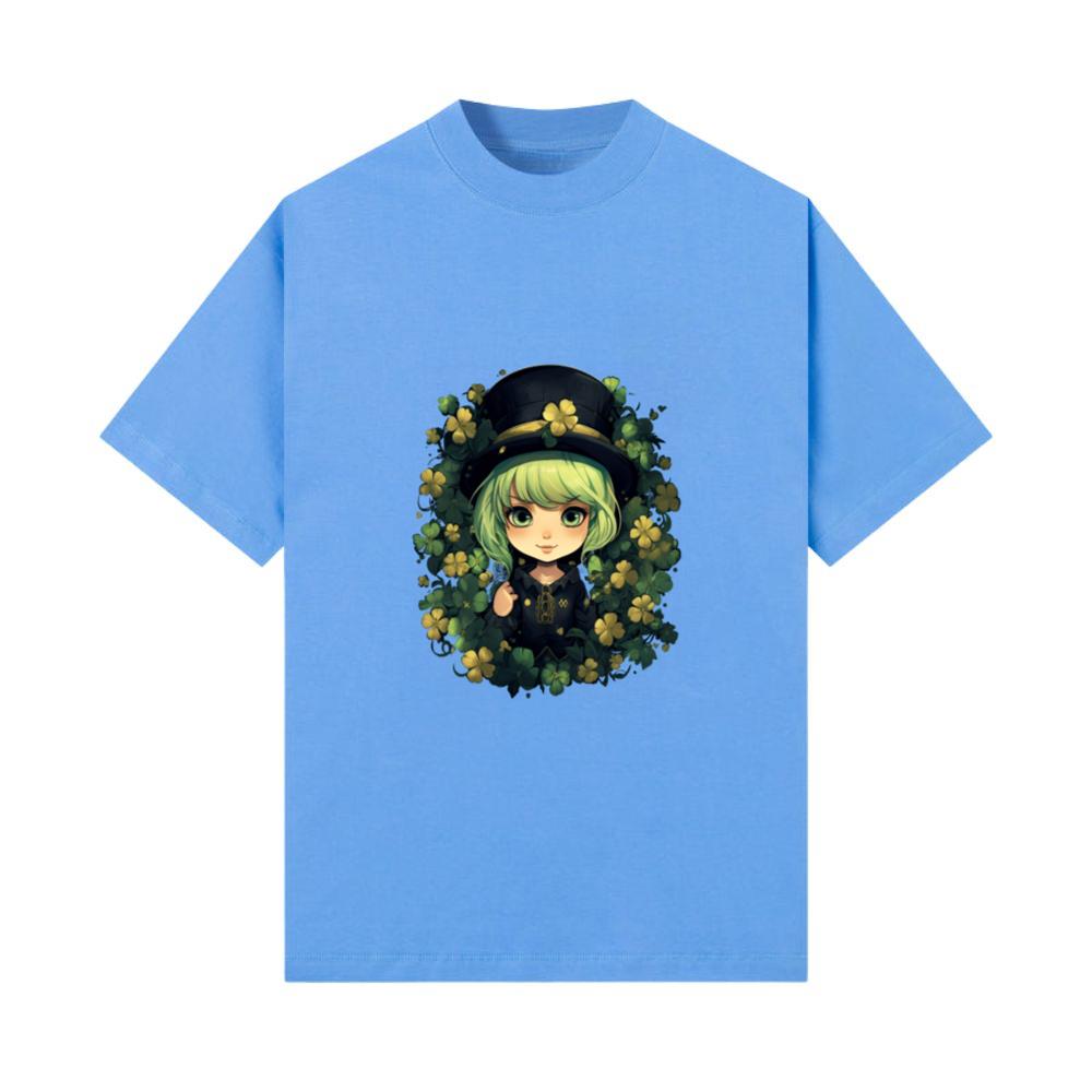 St Patricks Day Irish Anime Kids Girls Leprechaun_1 T-Shirt