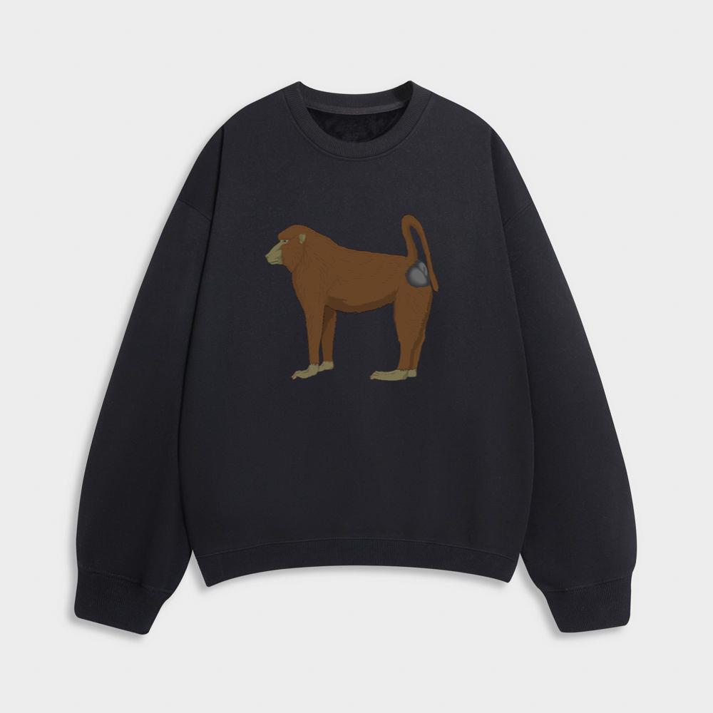 Standing Baboon With Tail Sweatshirt