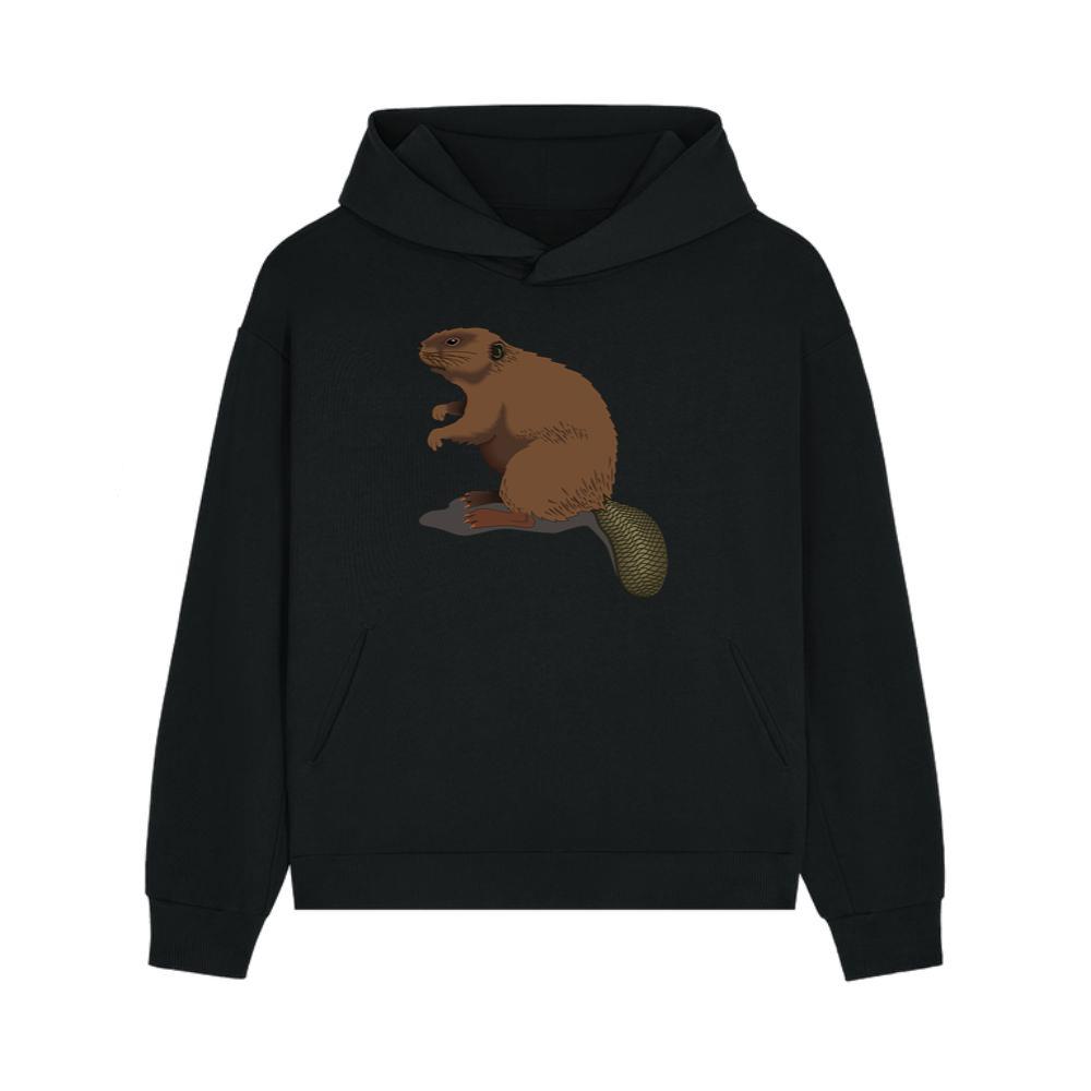 Standing Brown Forest Beaver Hoodie