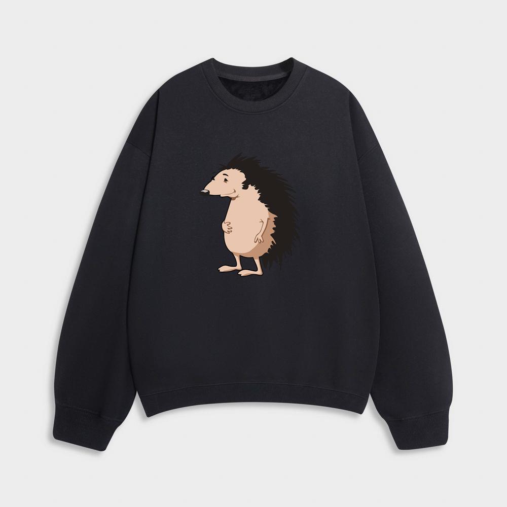 Standing Cartoon Hedgehog Sweatshirt