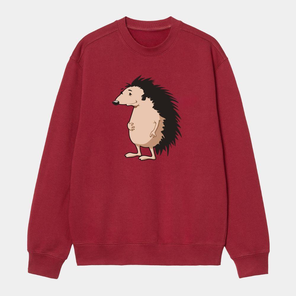 Standing Cartoon Hedgehog Sweatshirt