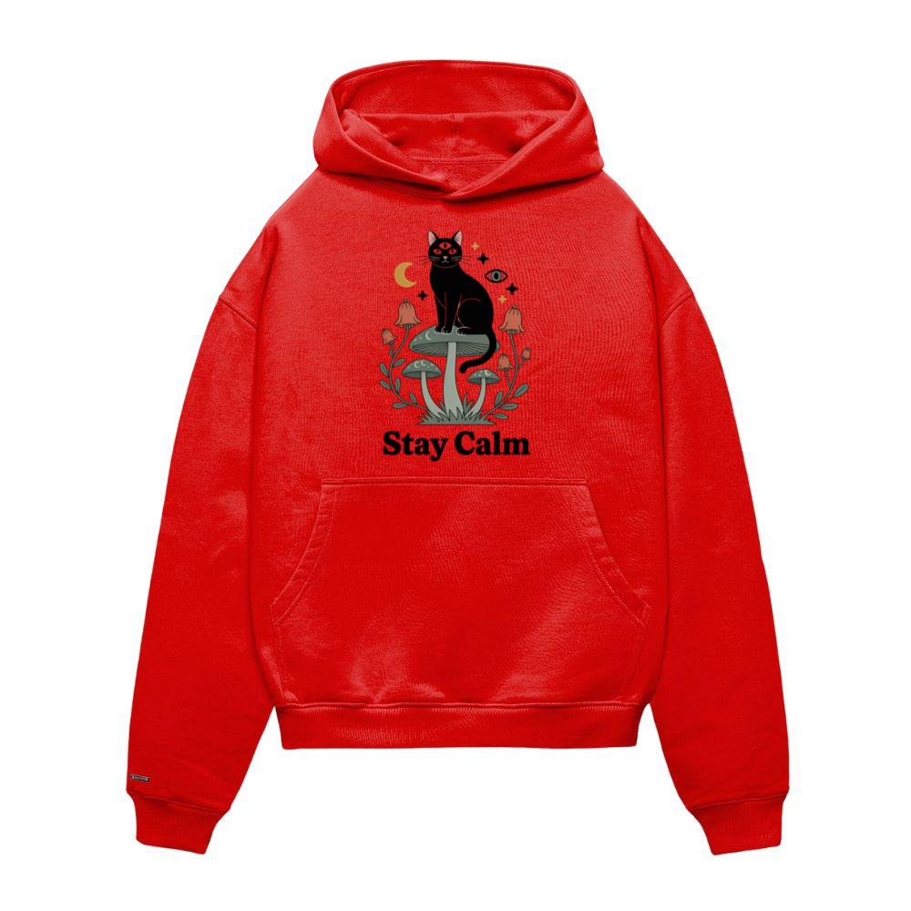 Stay Calm Black Cat Mystical Moon Graphic