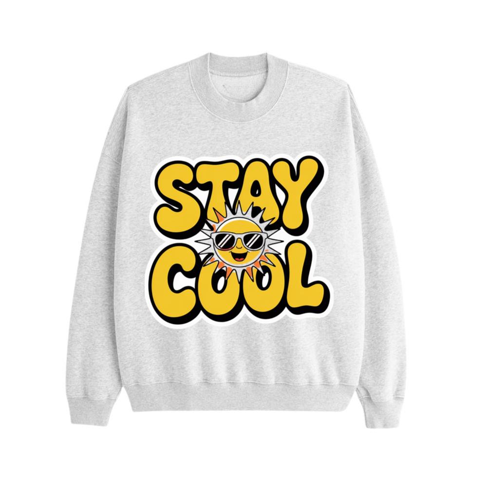 Stay Cool Retro Sun Cartoon Positive Vibes Sweatshirt