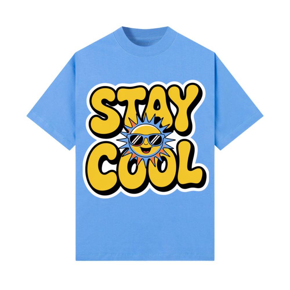 Stay Cool Retro Sun Cartoon Positive Vibes T-Shirt