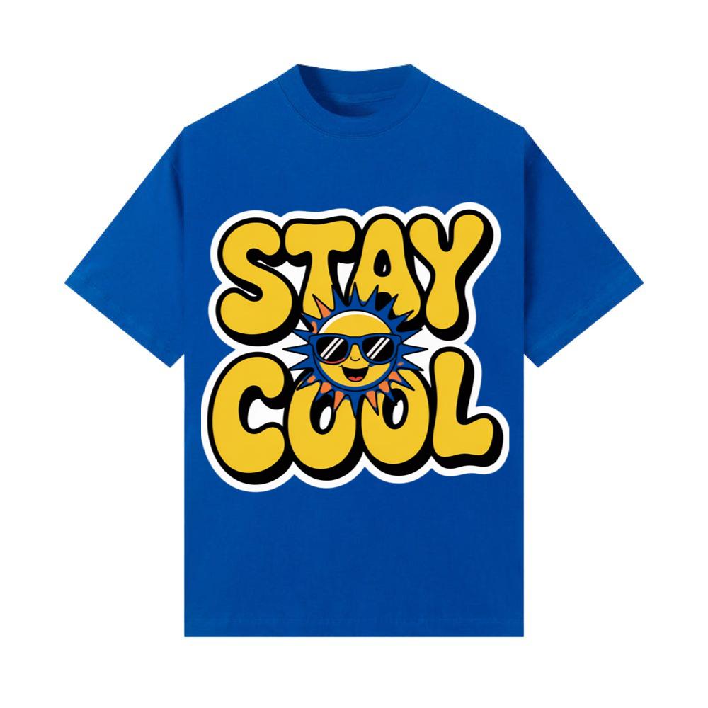 Stay Cool Retro Sun Cartoon Positive Vibes T-Shirt