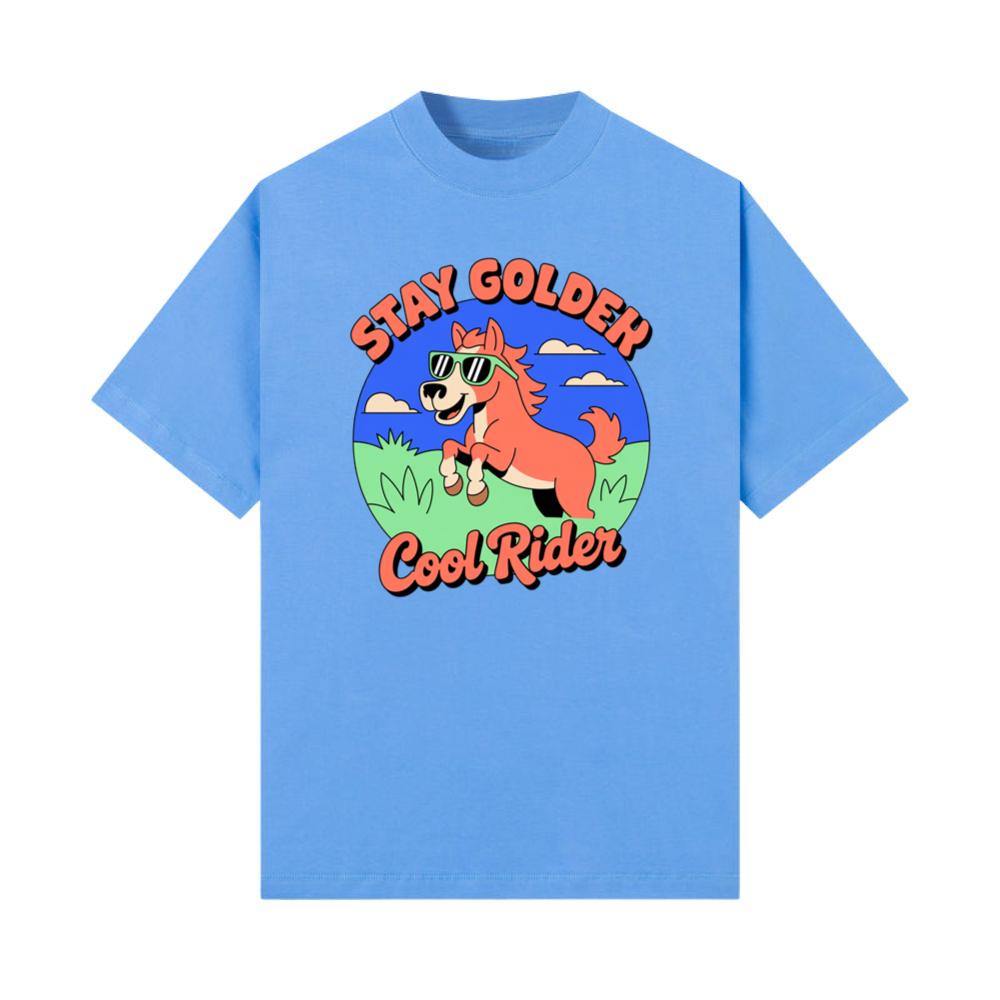 Stay Golden Cool Rider Horse Retro Style Graphic T-Shirts