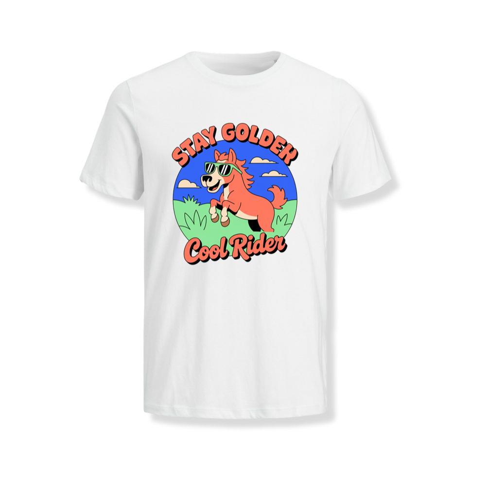 Stay Golden Cool Rider Horse Retro Style Graphic T-Shirts
