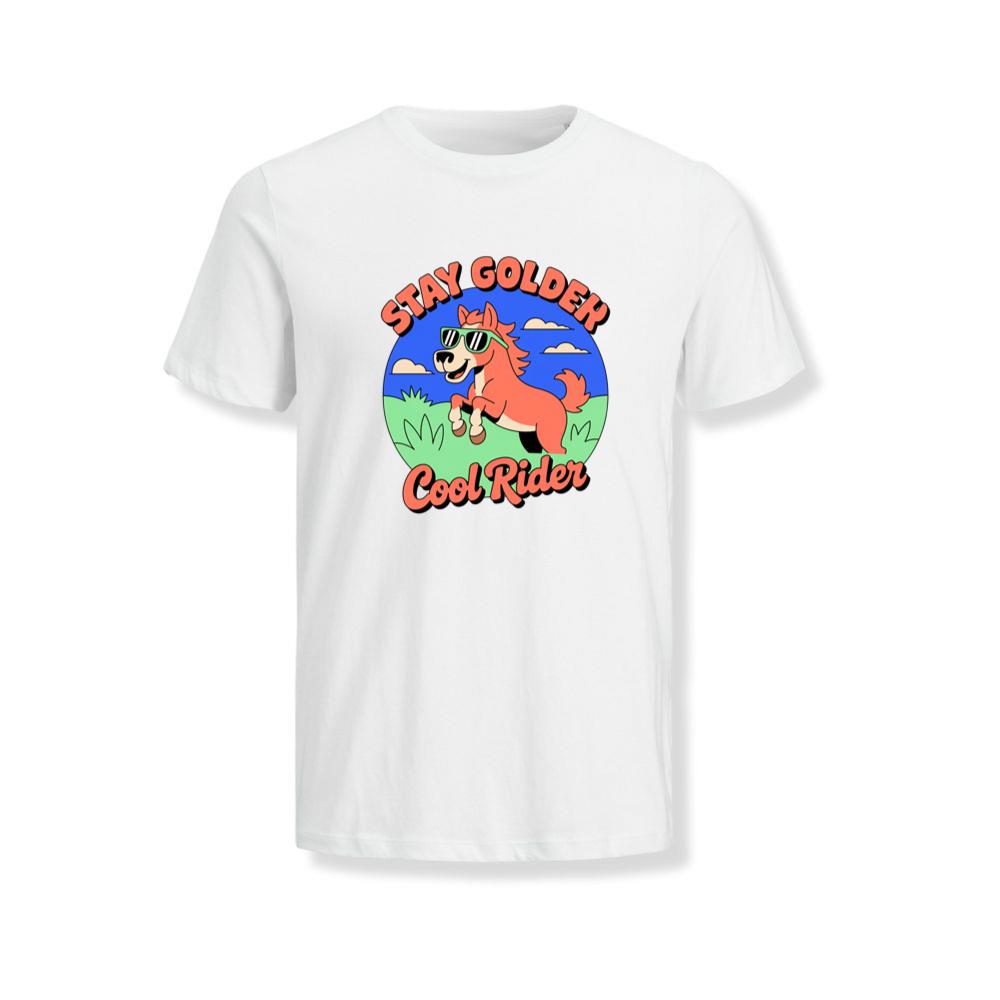 Stay Golden Cool Rider Horse Retro Style Graphic T-Shirts