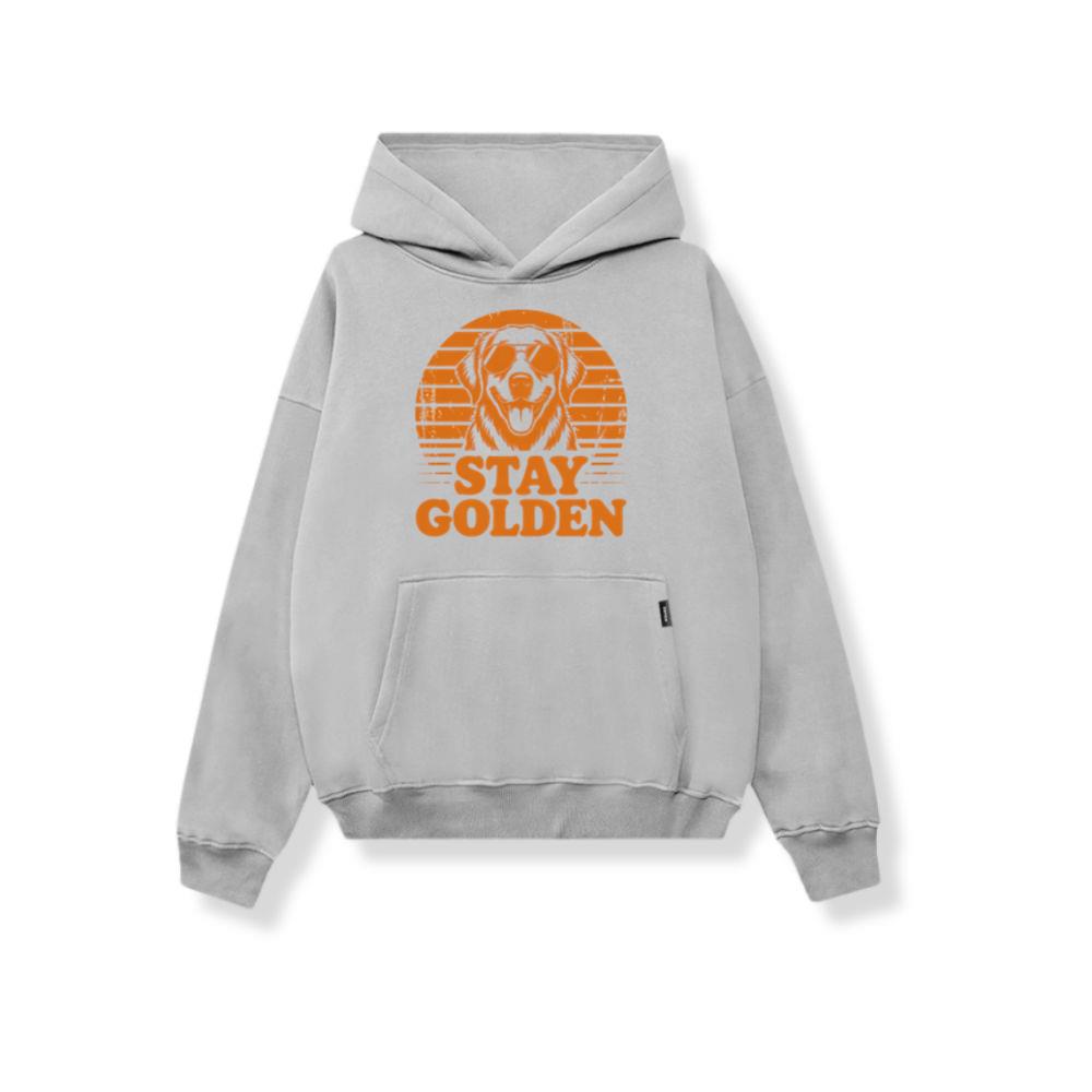 Stay Golden Dog Vintage Graphic for Pet Lovers and Optimistic Souls Hoodie - Image 3