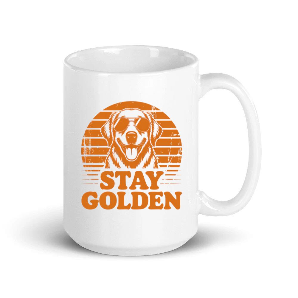 Stay Golden Dog Vintage Graphic for Pet Lovers and Optimistic Souls Mug
