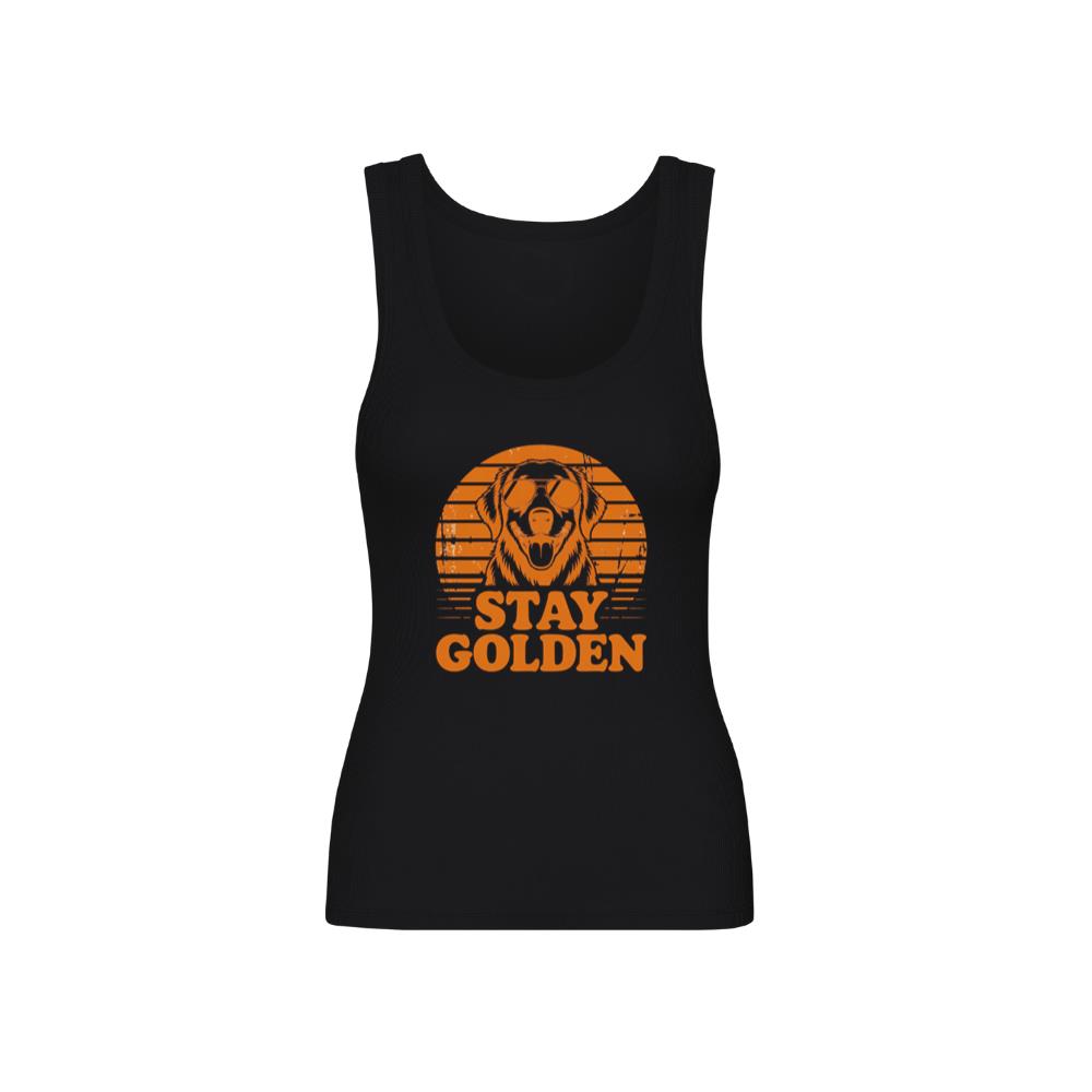 Stay Golden Dog Vintage Graphic for Pet Lovers and Optimistic Souls TankTop 