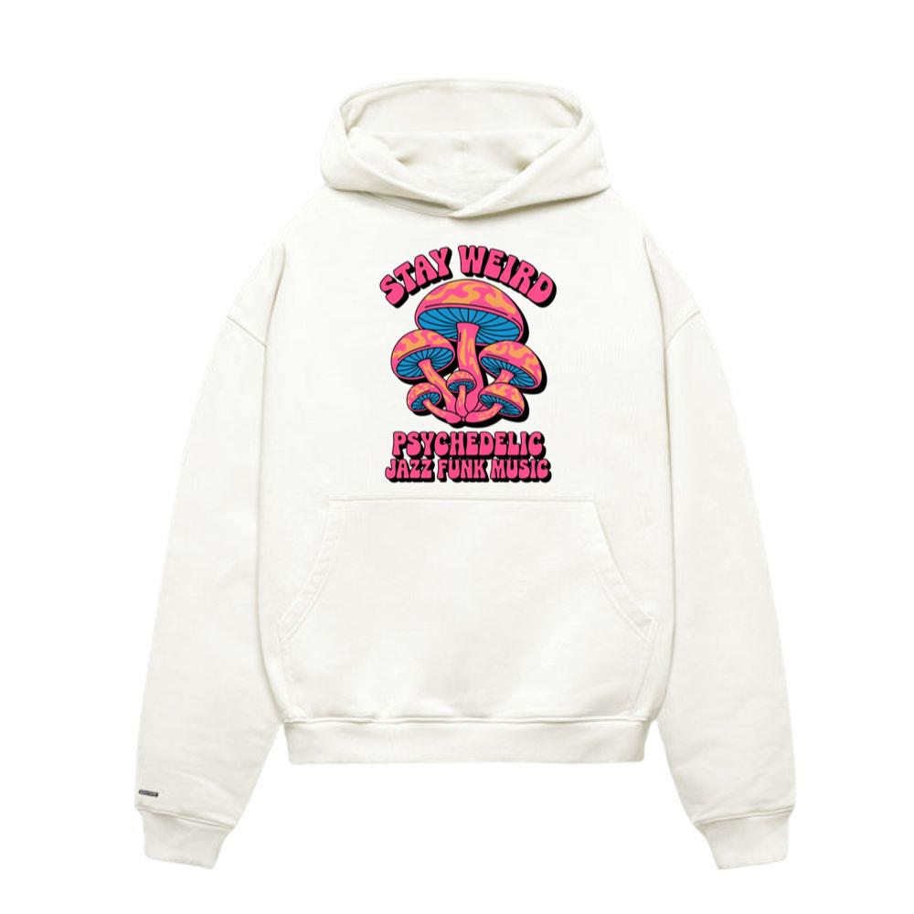 Stay Weird Psychedelic Trippy Mushroom Graphic Hoodie