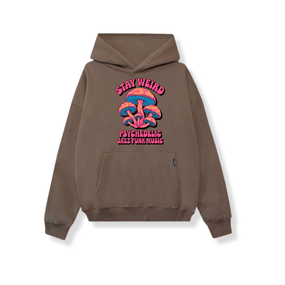 Stay Weird Psychedelic Trippy Mushroom Graphic Hoodie