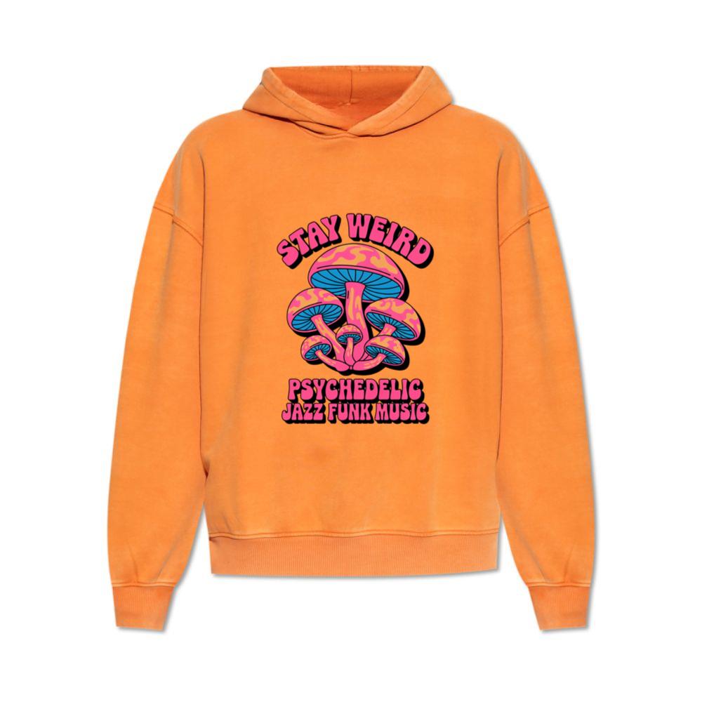 Stay Weird Psychedelic Trippy Mushroom Graphic Hoodie