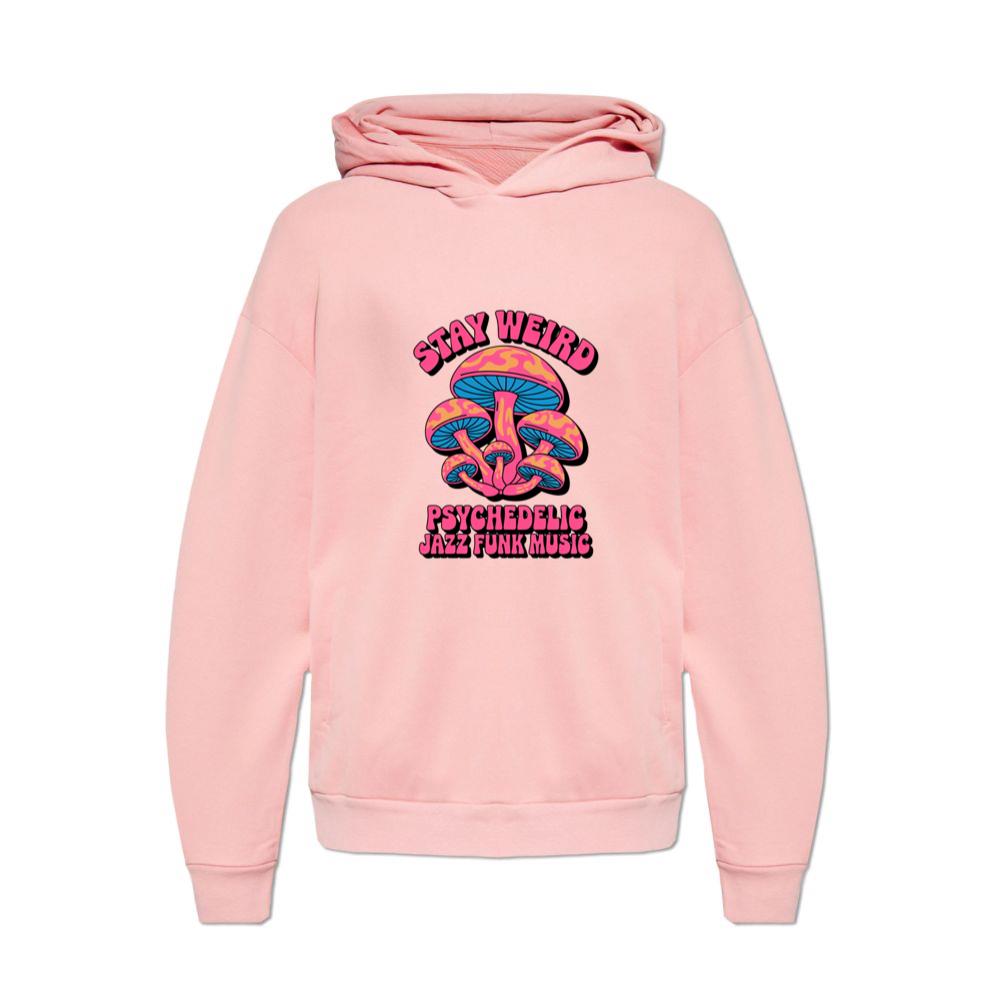 Stay Weird Psychedelic Trippy Mushroom Graphic Hoodies