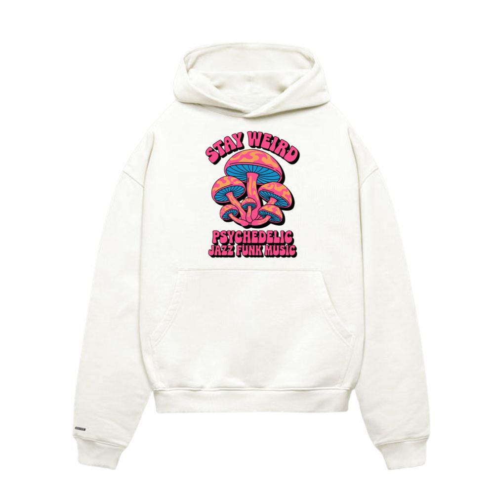 Stay Weird Psychedelic Trippy Mushroom Graphic Hoodies