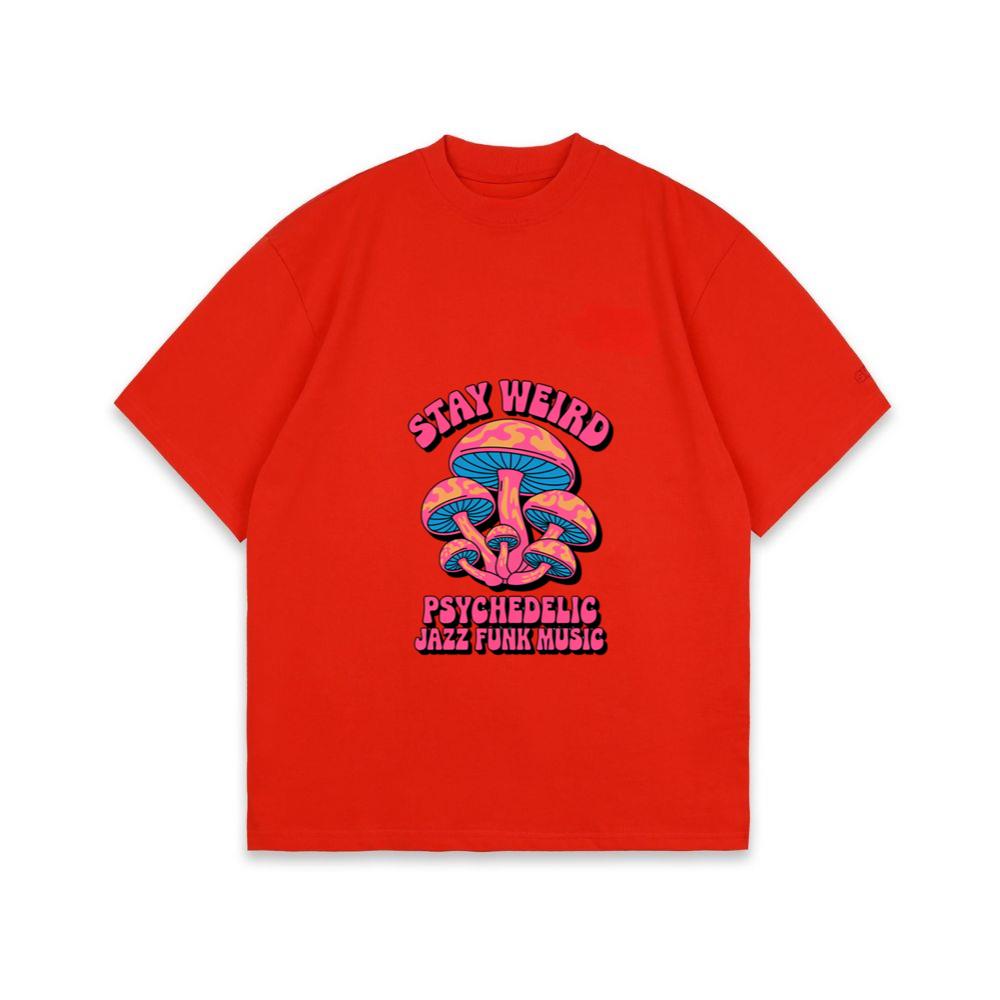 Stay Weird Psychedelic Trippy Mushroom Graphic T-Shirt