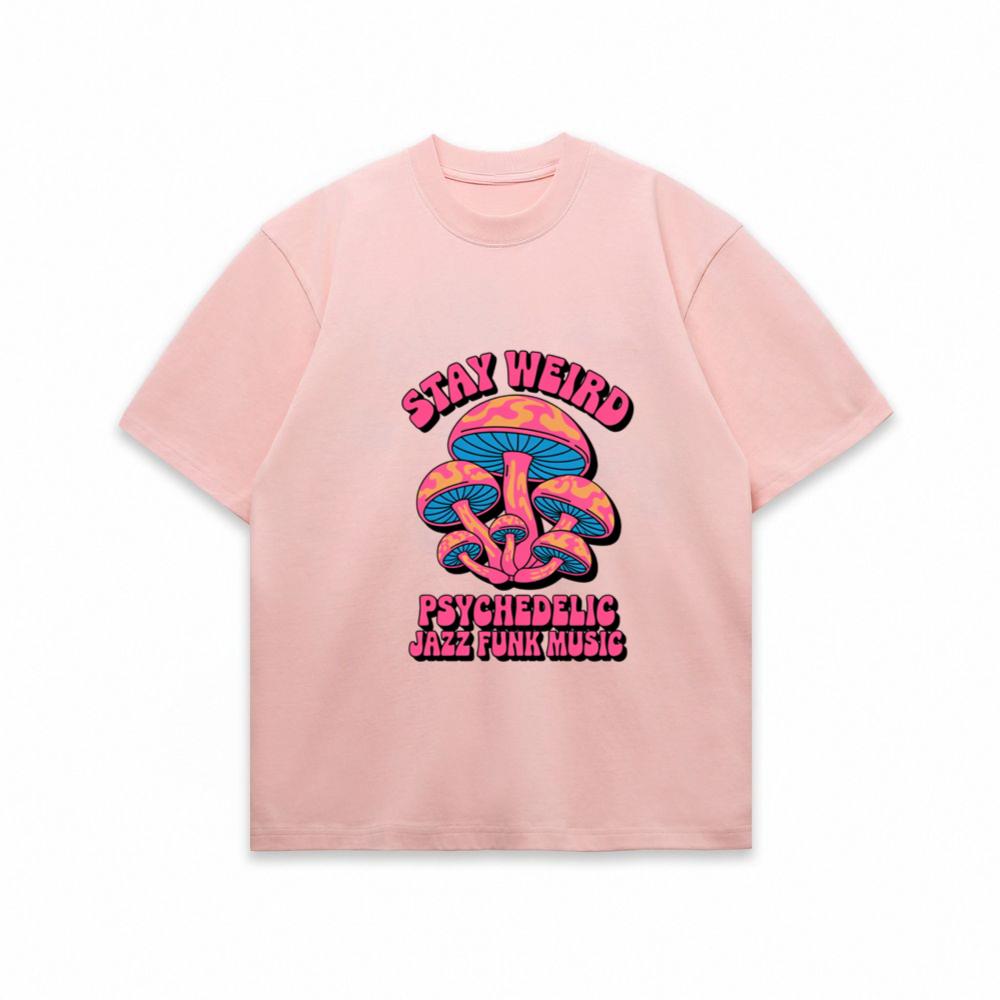 Stay Weird Psychedelic Trippy Mushroom Graphic T-Shirt