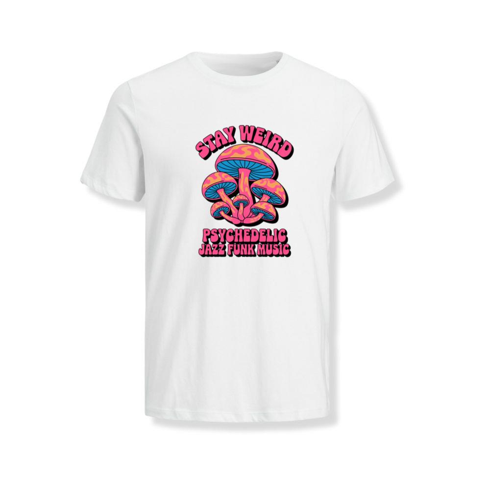 Stay Weird Psychedelic Trippy Mushroom Graphic T-Shirt