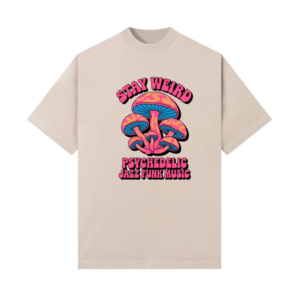 Stay Weird Psychedelic Trippy Mushroom Graphic T-Shirts - Image 3