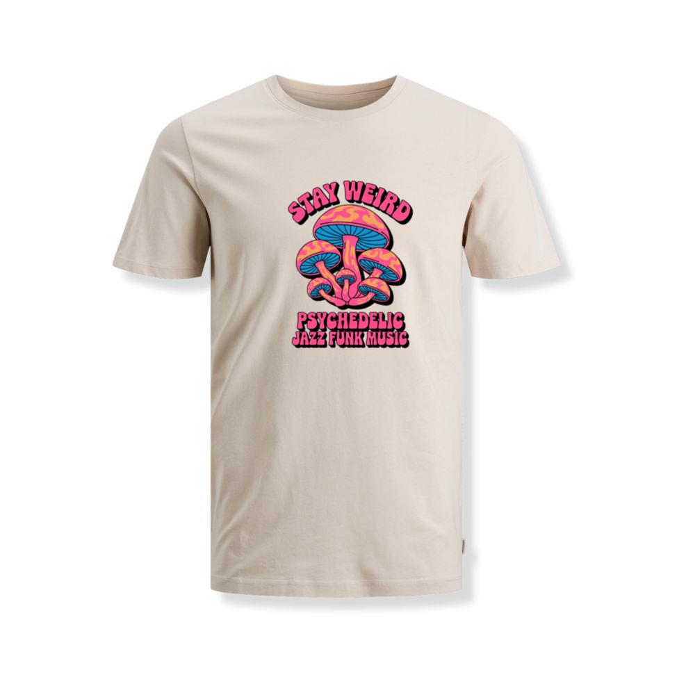 Stay Weird Psychedelic Trippy Mushroom Graphic T-Shirts