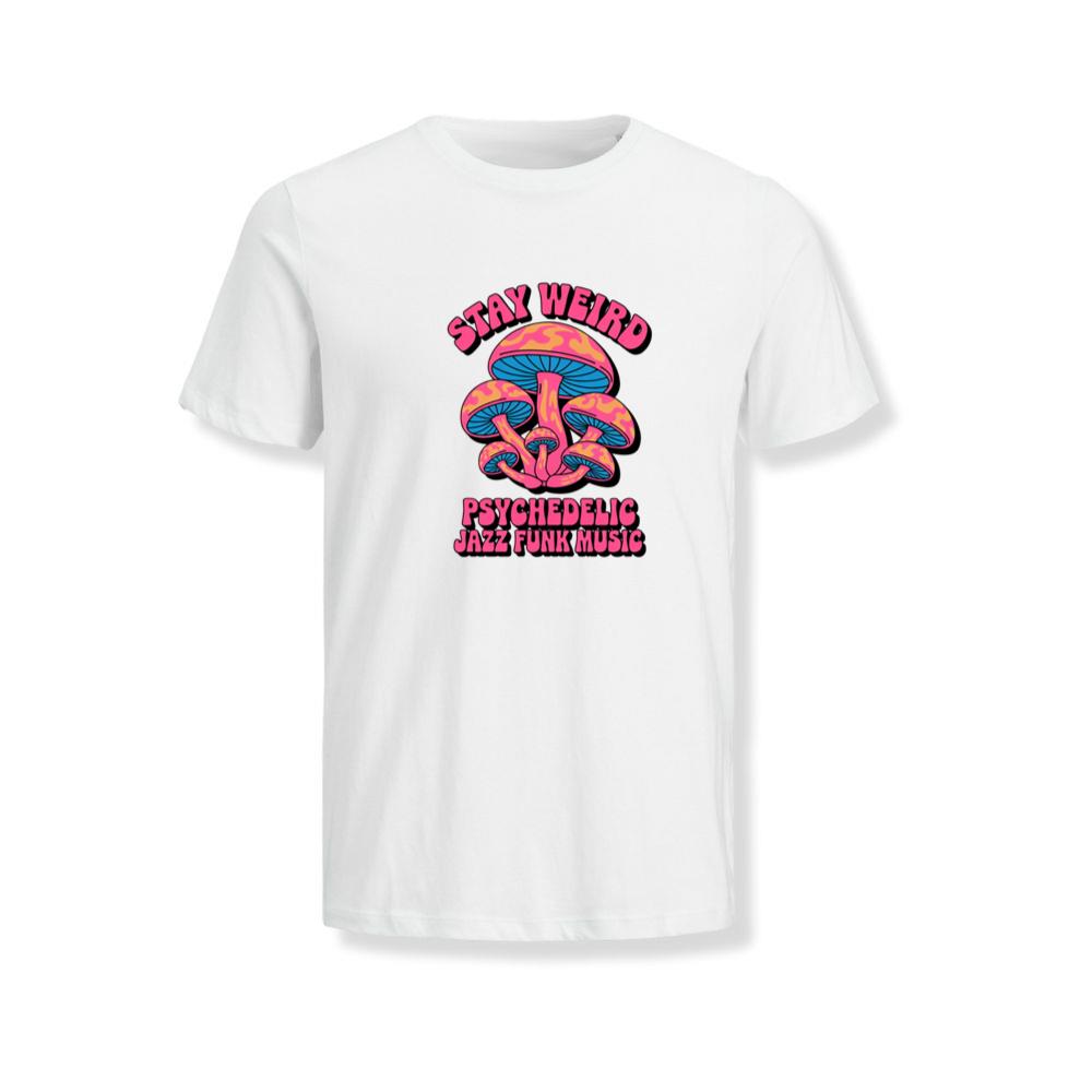 Stay Weird Psychedelic Trippy Mushroom Graphic T-Shirts