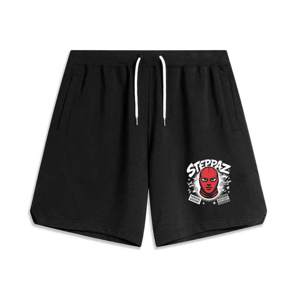 Steppaz Red Mask Character Underground Street Culture Design Basketball Shorts