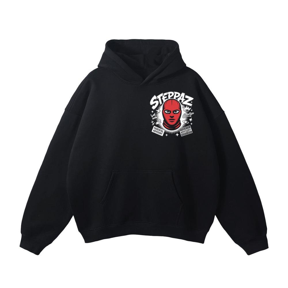 Steppaz Red Mask Character Underground Street Culture Design Hoodie