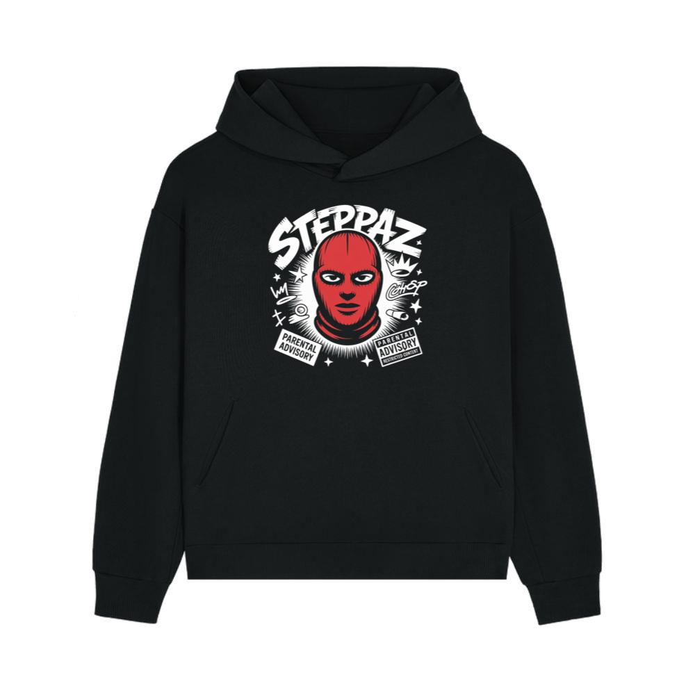 Steppaz Red Mask Character Underground Street Culture Design Hoodie