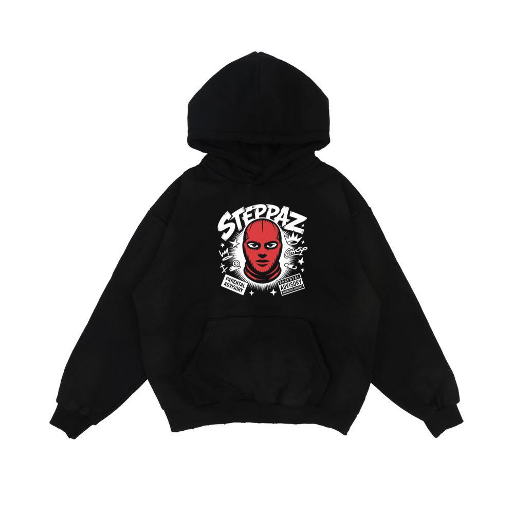 Steppaz Red Mask Character Underground Street Culture Design Hoodie