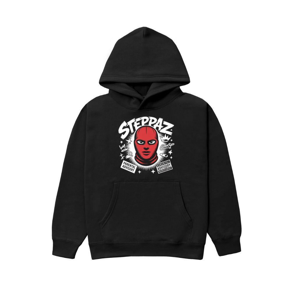 Steppaz Red Mask Character Underground Street Culture Design Hoodie