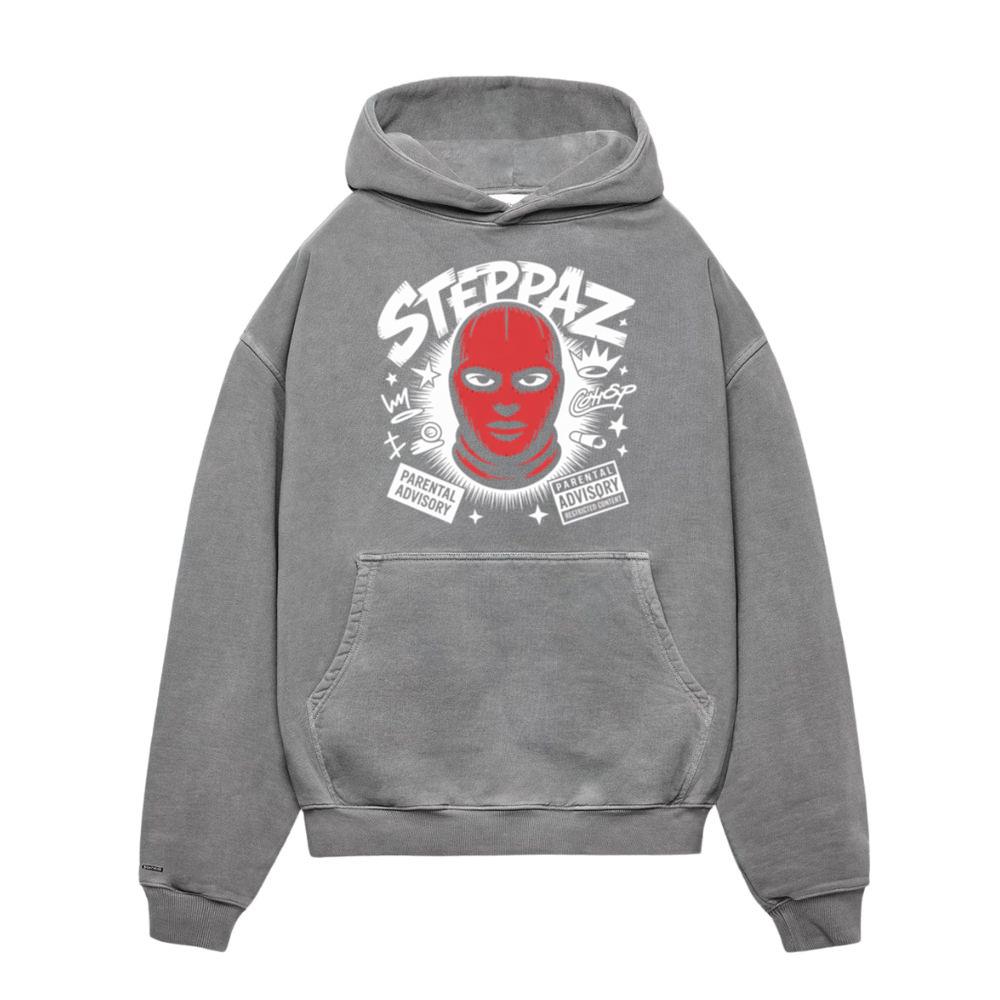 Steppaz Red Mask Character Underground Street Culture Design Hoodies