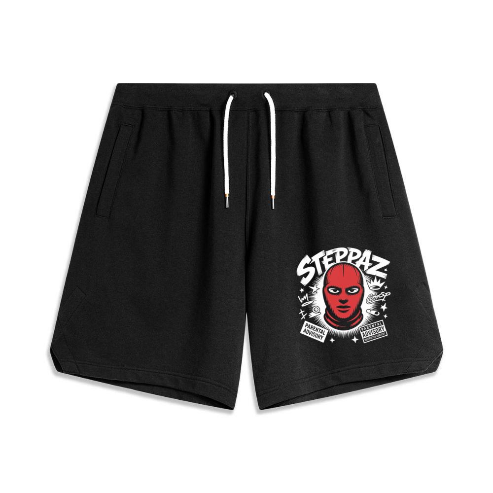 Steppaz Red Mask Character Underground Street Culture Design Short