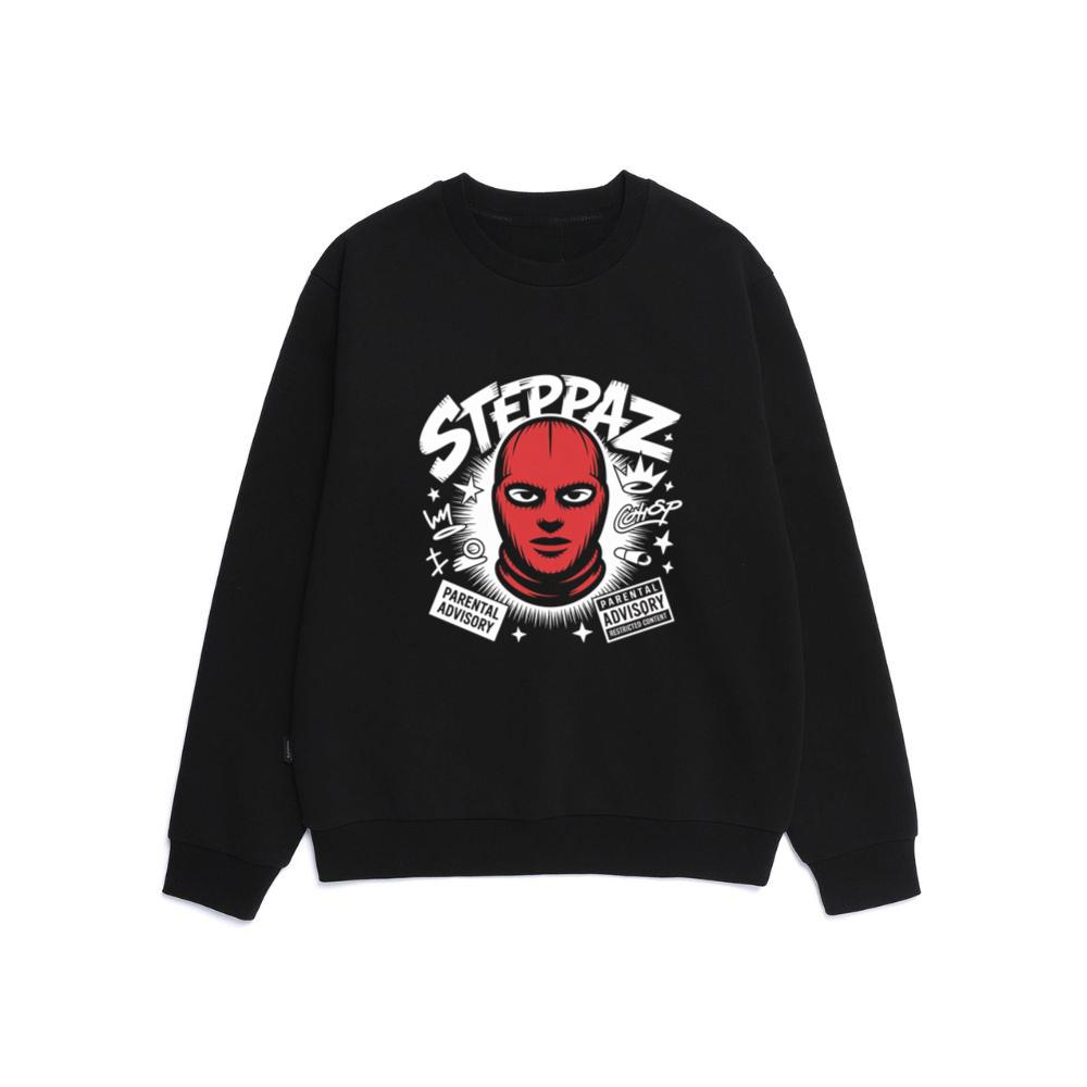 Steppaz Red Mask Character Underground Street Culture Design Sweatshirt