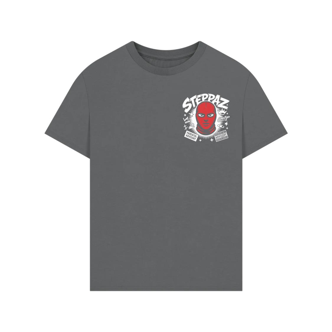 Steppaz Red Mask Character Underground Street Culture Design T-Shirts