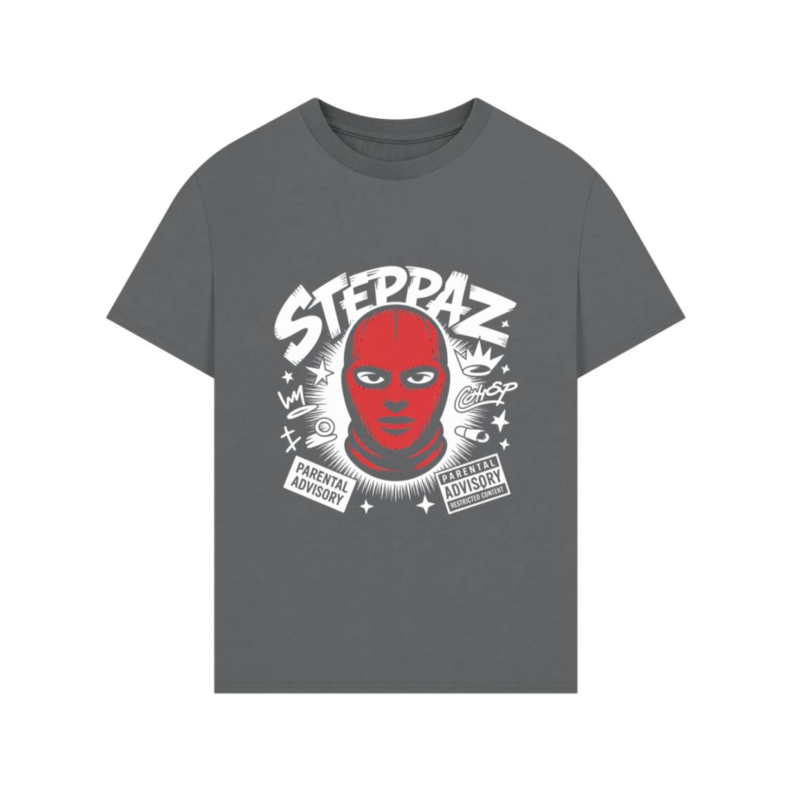Steppaz Red Mask Character Underground Street Culture Design T-Shirts