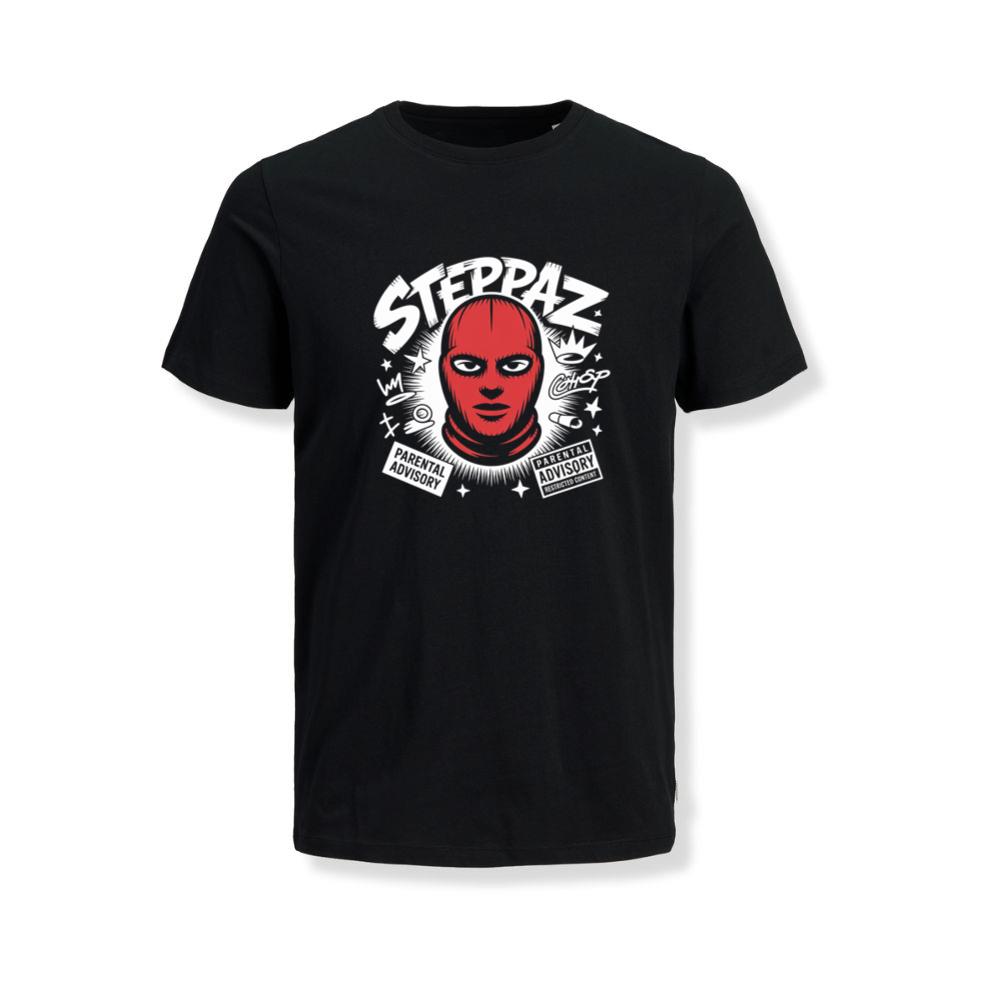 Steppaz Red Mask Character Underground Street Culture Design T-Shirts