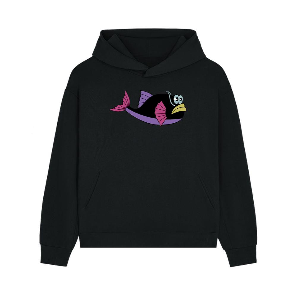 Strange Black and Purple Fish Hoodie