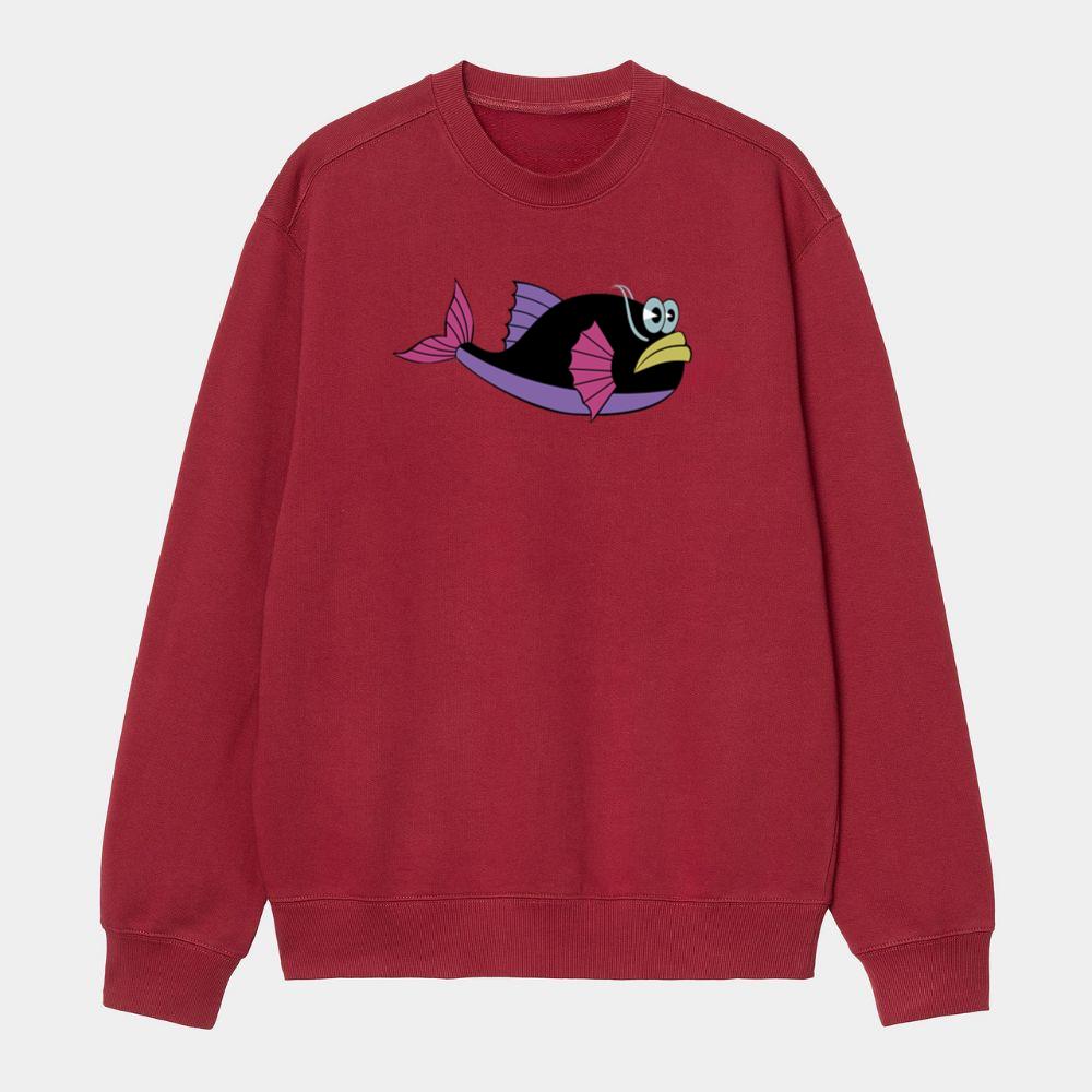 Strange Black and Purple Fish Sweatshirt