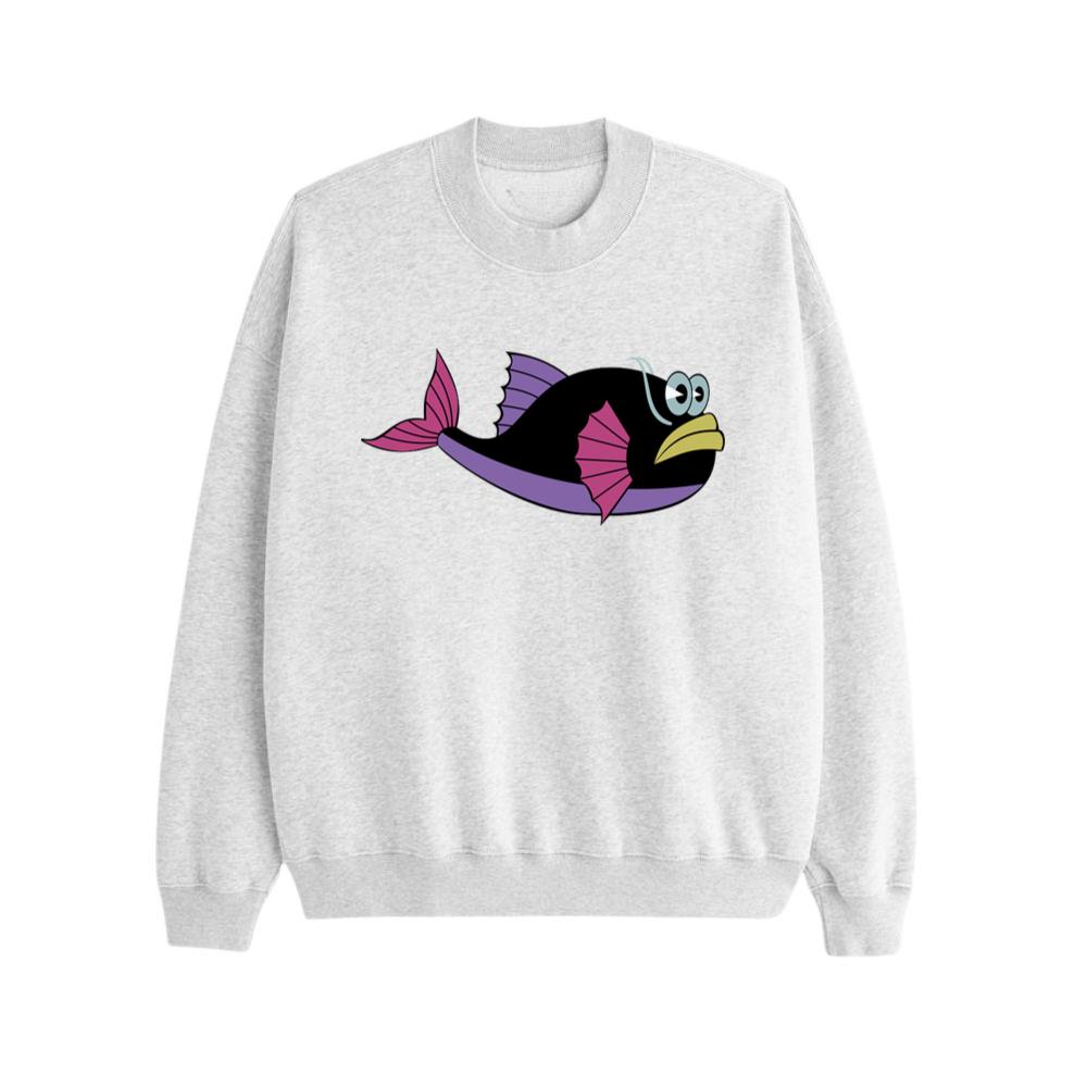 Strange Black and Purple Fish Sweatsrhits